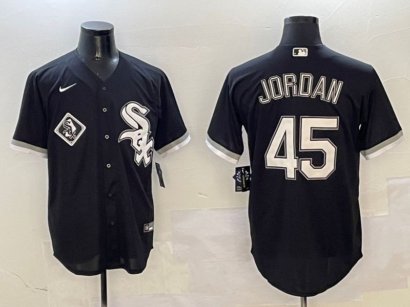 Men Chicago White Sox #45 Jordan Black Game 2025 Nike MLB Jersey style 9